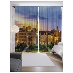 Портьеры JoyArty Живописная площадь на ленте 265 см (p-14416)