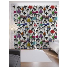 Портьеры JoyArty Пингвиний холод на ленте 265 см (p-11875)