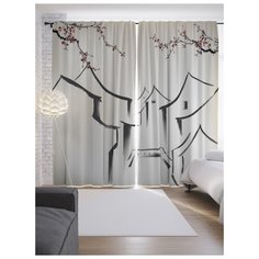 Портьеры JoyArty Теневые дома на ленте 265 см (p-14940)
