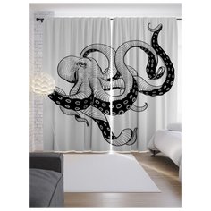 Портьеры JoyArty Осьминог отдыхает на ленте 265 см (p-15095)