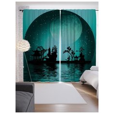 Портьеры JoyArty Японские ночи на ленте 265 см (p-12201)