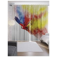 Портьеры JoyArty Радужный попугай на ленте 265 см (p-14977)