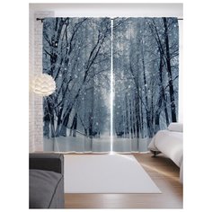 Портьеры JoyArty Лес в декабре на ленте 265 см (p-1503)
