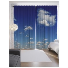 Портьеры JoyArty Облачное небо на ленте 265 см (p-11995)
