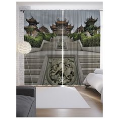 Портьеры JoyArty Дворец дракона на ленте 265 см (p-14110)
