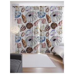 Портьеры JoyArty Нарисуем ракушки на ленте 265 см (p-11826)