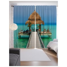 Портьеры JoyArty Беседка над водой на ленте 265 см (p-1254)