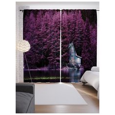 Портьеры JoyArty Прячущийся дом на ленте 265 см (p-23524)