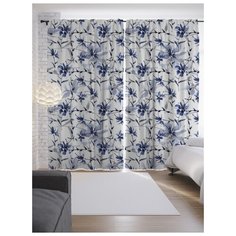 Портьеры JoyArty Переплет цветов на ленте 265 см (p-19965)