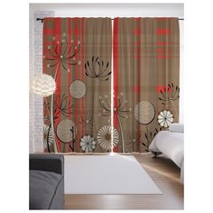 Портьеры JoyArty История одуванчика на ленте 265 см (p-3423)