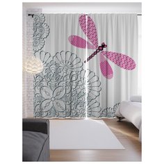 Портьеры JoyArty Зигзаговые крылья на ленте 265 см (p-5363)