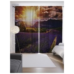 Портьеры JoyArty Цветы радуются солнцу на ленте 265 см (p-17348)