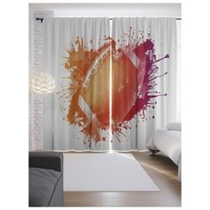 Портьеры JoyArty Красочный овальный мяч на ленте 265 см (p-16542)