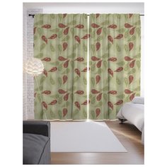 Портьеры JoyArty Ретро лепестки на ленте 265 см (p-23210)