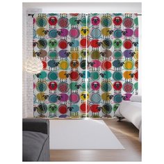 Портьеры JoyArty Барашки на ленте 265 см (p-53509)