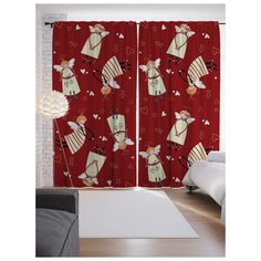Портьеры JoyArty Милые ангелочки на ленте 265 см (p-56647)