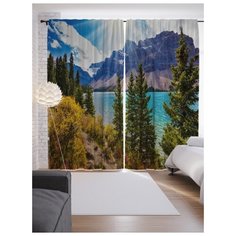 Портьеры JoyArty Горное озеро на ленте 265 см (p-32237)