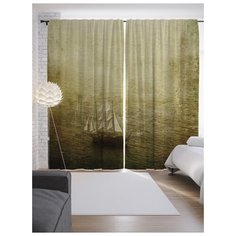 Портьеры JoyArty Старый корабль на ленте 265 см (p-17821)