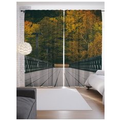 Портьеры JoyArty Деревянный мост на ленте 265 см (p-6511)