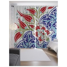 Портьеры JoyArty Цветочная река на ленте 265 см (p-17760)