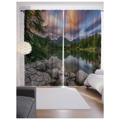 Портьеры JoyArty Природный пирс на ленте 265 см (p-21340)