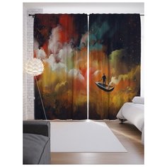 Портьеры JoyArty Небесная лодка на ленте 265 см (p-23052)