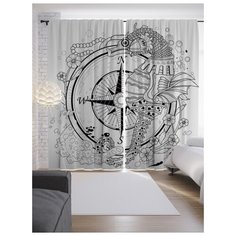 Портьеры JoyArty Затонувший компас на ленте 265 см (p-16648)