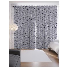 Портьеры JoyArty Комбинированная материя на ленте 265 см (p-21972)