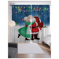 Портьеры JoyArty Новогодняя композиция на ленте 265 см (p-5715)