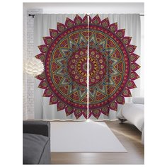 Портьеры JoyArty Цветочная вышивка на ленте 265 см (p-18976)