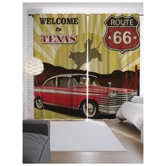 Портьеры JoyArty Добро пожаловать в Техас на ленте 265 см (p-20827)