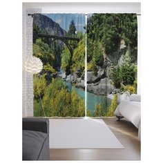 Портьеры JoyArty Горный мост на ленте 265 см (p-19315)