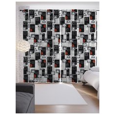 Портьеры JoyArty Геометрический узор на ленте 265 см (p-3280)