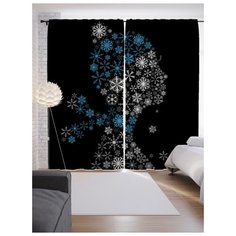 Портьеры JoyArty Снежный образ на ленте 265 см (p-6621)