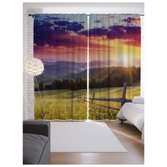 Портьеры JoyArty По утренним холмам на ленте 265 см (p-8236)