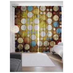 Портьеры JoyArty Винтажные круги на ленте 265 см (p-16388)