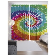Портьеры JoyArty Красочный вихрь на ленте 265 см (p-20322)