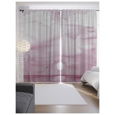 Портьеры JoyArty Чайки на закате на ленте 265 см (p-17515)