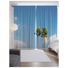 Портьеры JoyArty Небесная вывеска на ленте 265 см (p-20023)