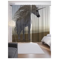 Портьеры JoyArty Единорог в пустыне на ленте 265 см (p-5140)