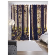 Портьеры JoyArty Лесные игры на ленте 265 см (p-9317)