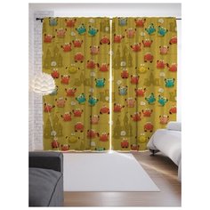 Портьеры JoyArty Приветливые крабы на ленте 265 см (p-27227)