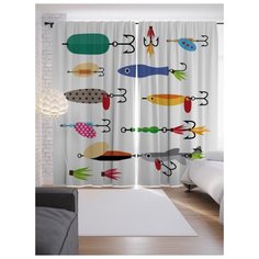 Портьеры JoyArty Выбор блесны на ленте 265 см (p-21323)