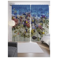 Портьеры JoyArty Морские краски на ленте 265 см (p-18963)
