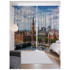 Портьеры JoyArty Экскурсия по англии на ленте 265 см (p-9416)