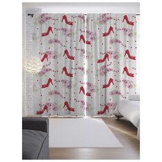 Портьеры JoyArty Подходящие туфельки на ленте 265 см (p-19099)