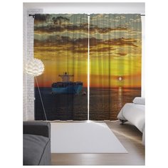 Портьеры JoyArty Туристы едут на закат на ленте 265 см (p-17819)