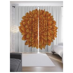 Портьеры JoyArty Цветочная жара на ленте 265 см (p-20482)