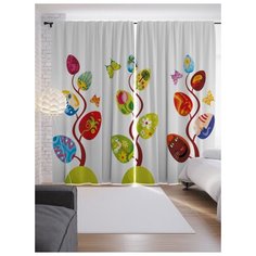Портьеры JoyArty Пасхальное цветение на ленте 265 см (p-18179)