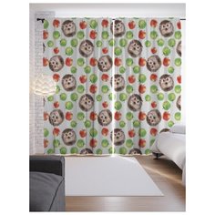 Портьеры JoyArty Лесной аппетит на ленте 265 см (p-52741)